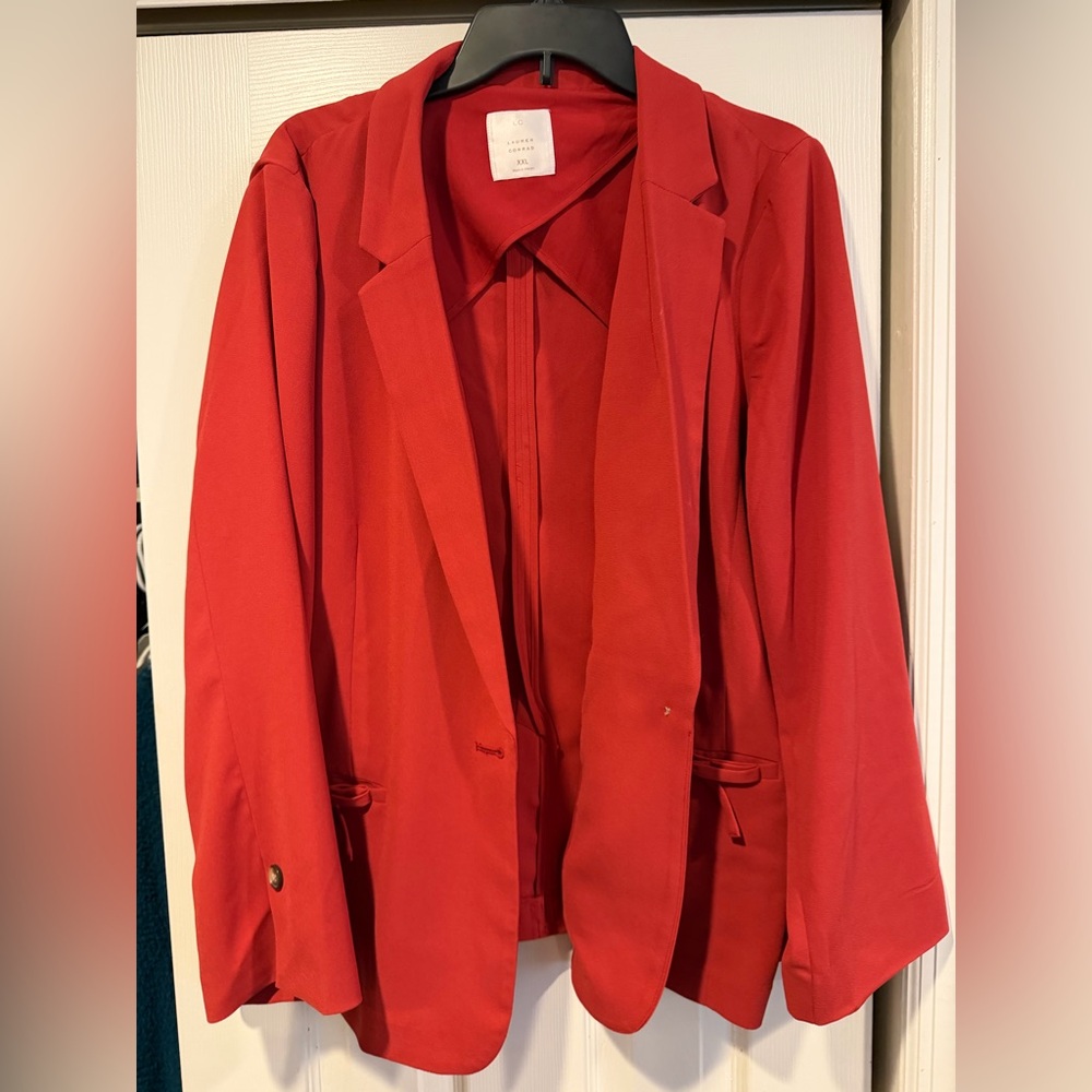 Red LC Lauren Conrad blazer, size XXL. Never worn